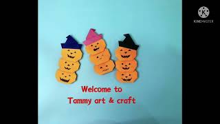 Origami pumpkin stack 🎃🎃🎃 | DIY Halloween decorations | Halloween Craft ideas