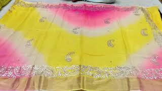 Diwali collection  pure kota silk hand work  saree with blouse