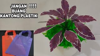 IDE KREATIF!!! HIASAN MEJA DARI KANTONG PLASTIK || KERAJINAN TANGAN