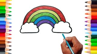 Rainbow drawing rainbow drawing || How to make a rainbow drawing || @Cutedrawings01