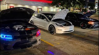 Tesla Gone Wild | Tesla vs Hellcat vs GT-R