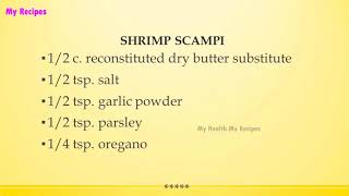 SHRIMP SCAMPI   DIABETIC RECIPES   STEP BY STEP   HEALTHY RECIPES