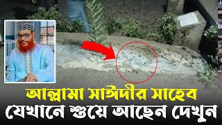 আল্লামা দেলোয়ার হোসেন সাঈদী সাহেব যেখানে শুয়ে আছেন দেখুন । এখানেই চিরনিদ্রায় শায়িত