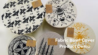 Cotton Fabric Bowl Cover Product Demo | Large - 10" / 25.4cm