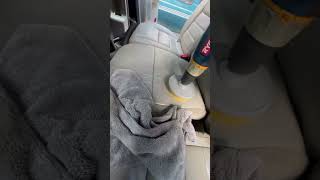 POV: Cleaning seat without taking it out #carcleaning #detailing #asmr