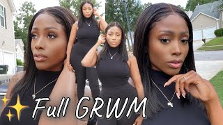 FULL GRWM | HAIR + SOFT GLAM MAKEUP + OUTFIT + FRAGANCE