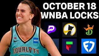 WNBA PRIZEPICKS TODAY | 6 BEST PROP PICKS | FRIDAY | 10/18/2024 | BEST PROPS | NBA BETTING |