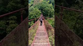 Jembatan gantung #bridge #suspensionbridge #mountains #valley #lembahpurba #wisataalam #indonesia