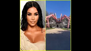 Kim Kardashian Transforms Her Home Into Giant Spider For Halloween