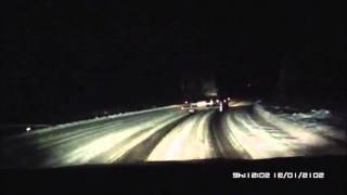 Car drifting on Icy road Compilation!