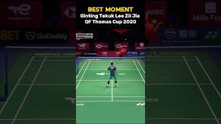 Best Moment Ginting vs Lee Zii Jia | QF Thomas Cup 2020 #shorts #badminton #ginting