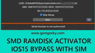 SMD ACTIVATOR iOS 15 Hello Screen Video instruction bypass iPhone 6S/6S+/SE1/7/7P/8/8P/X with signal