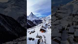 Cute mountain village in the elite ski resort of Zermatt, Switzerland.