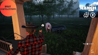 Ranch Simulator Season 2  Episode #9 Shot a pig in its bum lol