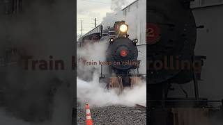 Steam locomotive pulling excursion train #music #rock #cover #steamengine #train