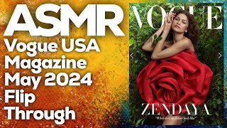 Gentle Whispering ASMR Page Flipping: Exploring the May 2024 Vogue USA Magazine, StevenAntonyASMR