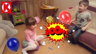 Челлендж ЛОПНИ ШАРИК Мальчики Против Девочек Сhallenge Burst Balloons Boys Against Girls