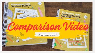 Dimensions Guide Comparison || Singapore Math Home Instructors Guide VS Teachers Guide