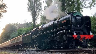 70000 Britannia & 47805 (D1935) Roger Hosking MA on The Sunset Steam Express Railtour - 06/08/24