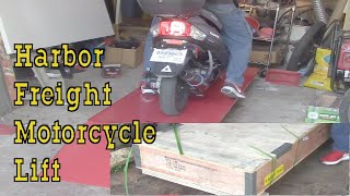 Harbor Freight Motorcycle Lift Table Unboxing & Overview