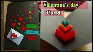 Valentine's day card making|Handmade Card For Valentine's day|DIY love card|ArtHolic KM