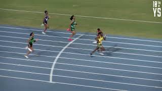 Bahamas U20 100M Girls A Finals Carifta Trials and National High School Championships