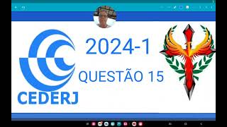 CEDERJ 2024-1 questão 15, Uma partícula de massa 𝑚 é abandonada de uma altura ℎ e movimenta-se