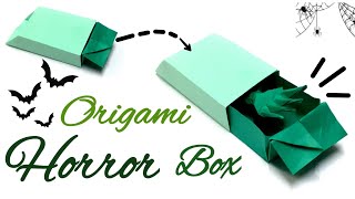 Origami Horror Box | How to make paper horror box | Halloween Series