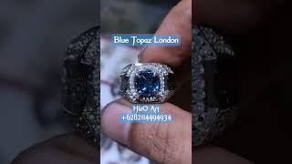 Natural Blue Topaz London Blue  Ring Perak Handmade Minat +6282114494934 #hizoart #bluetopaz #topaz