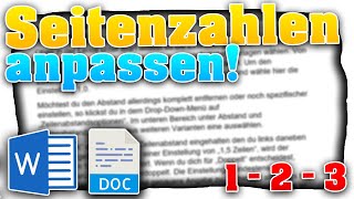 Word Seitenzahlen ab Seite 3 mit 1 beginnen! Seitenzahlen in Word einfügen! - Tutorial (Deutsch)