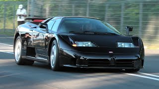 Bugatti EB110 GT Driving at Hockenheimring