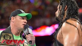 John Cena confronts Roman Reigns: Raw, July 14, 2014