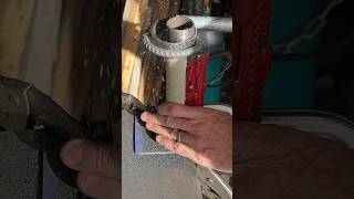 Video of the mill scale popping off of the rebar as I bend it #shorts #shortvideo #diy