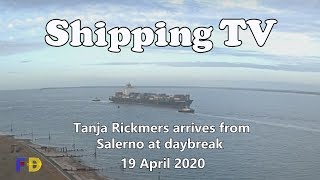 Tanja Rickmers arrives from Salerno at daybreak;19 April 2020