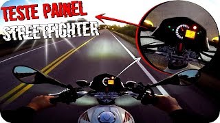 TESTE NA PRATICA DO PAINEL STREETFIGHTER NA MONTADINHA 150 🛵💨