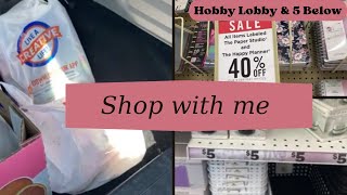 Shop with me - Planners & More Hobby Lobby Haul and Five Below