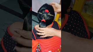 Cute oily hair hairstyle for kids|Simple baby hairstyles #shorts #hair #trending #nirmalahairstyles