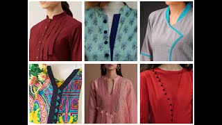 The style of fashion || beautiful stylish kurtis  neck designs neck ideas simple causal neck design/