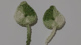 Folha de crochê para aplicação #foryou #crochet #fy #fyp #viralizou