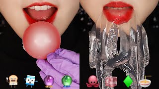 ICE ASMR JELLY ASMR DONUT MUKBANG ASMR EMOJI FOOD ASMR