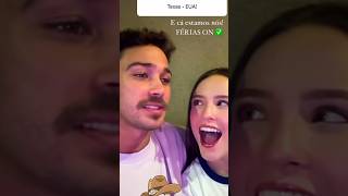 Larissa Manoela e o marido falando de férias #larissamanoela