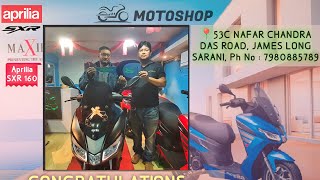 #ApriliaSXR160 Delivery Ceremony of Mr. ASHRAF ALI from MOTOSHOP #aprilia #motoshop #kolkata 🎉🛵🎊