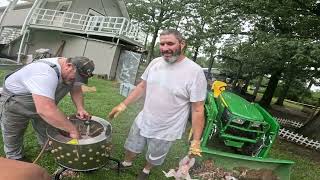 Arkansas Homesteaders Process Freedom Ranger Meat Chickens