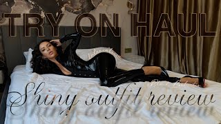 TRY ON HAUL | latex catsuit | SHINY REVIEW