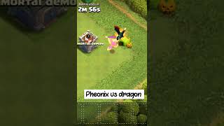 pheonix vs Max dragon clash of clans #supercell #clash #clashofclans #coc #shorts #th15 #gaming