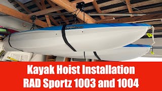 2021 RAD Sportz Kayak Hoist Installation and Operation 1003 or 1004 (EASY)