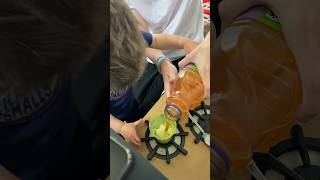 Kid Chef makes a Juice Ice Cream Float #shorts