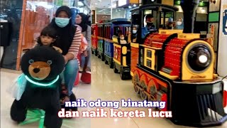 naik odong odong binatang dan naik kereta di mall tang city | MALIKA A.T