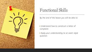 Functional Skills: How to Write a Letter of Complaint Part 2