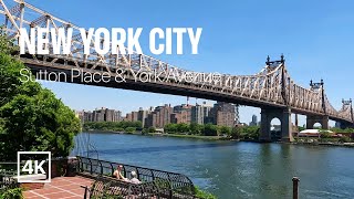 [4K] New York City 🗽 Summer Walk - Sutton Place & York Avenue [Jun. 2022]